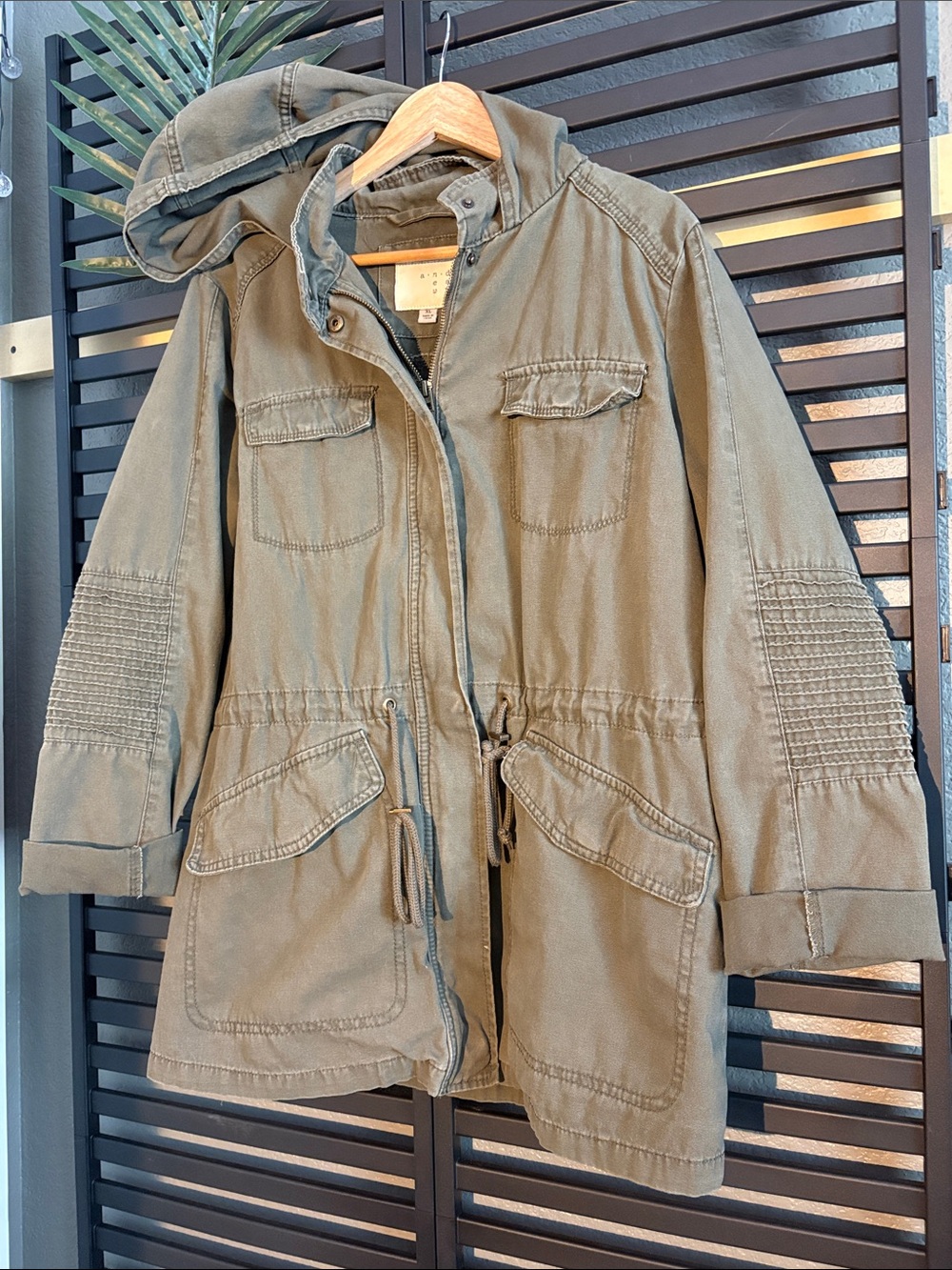 a new day Olive Green Hooded Utility Jacket